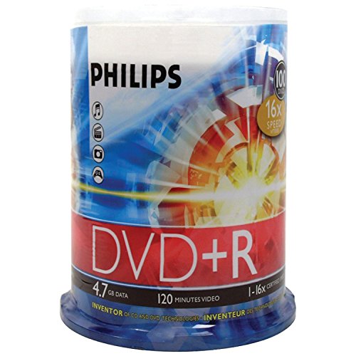 DVD+R 4.7GB DATA 120MIN VID 16X 100-SPINDLE