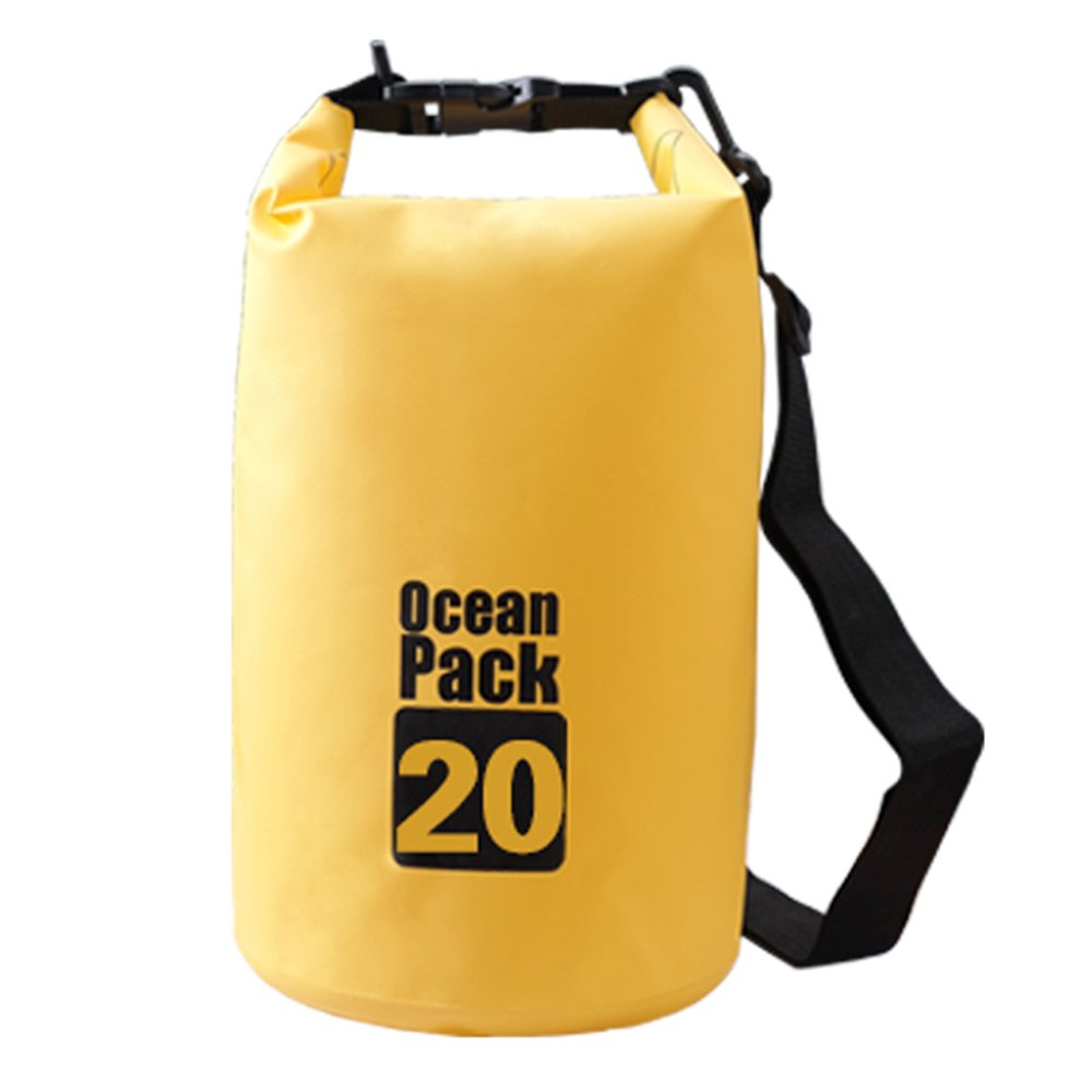 NOVECASA Dry Bag, 2L/5L/10L/20L/30L Wasserdichte Tasche,Trockensack, Wasserdichte , Für Ruder- und Paddeltouren,Ideal zum Speichern von Mobiltelefonen/ Schuhe Super Wasserdicht (Gelb, 30L)