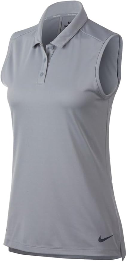 Amazon.com : Nike Women's Dri Fit Sleeveless Golf Polo 2019 Wolf Gray/Black 884873 012 (s 