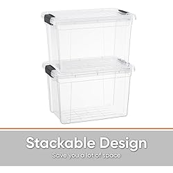 Superio Clear Storage Box with Lid, 2.5 Quart