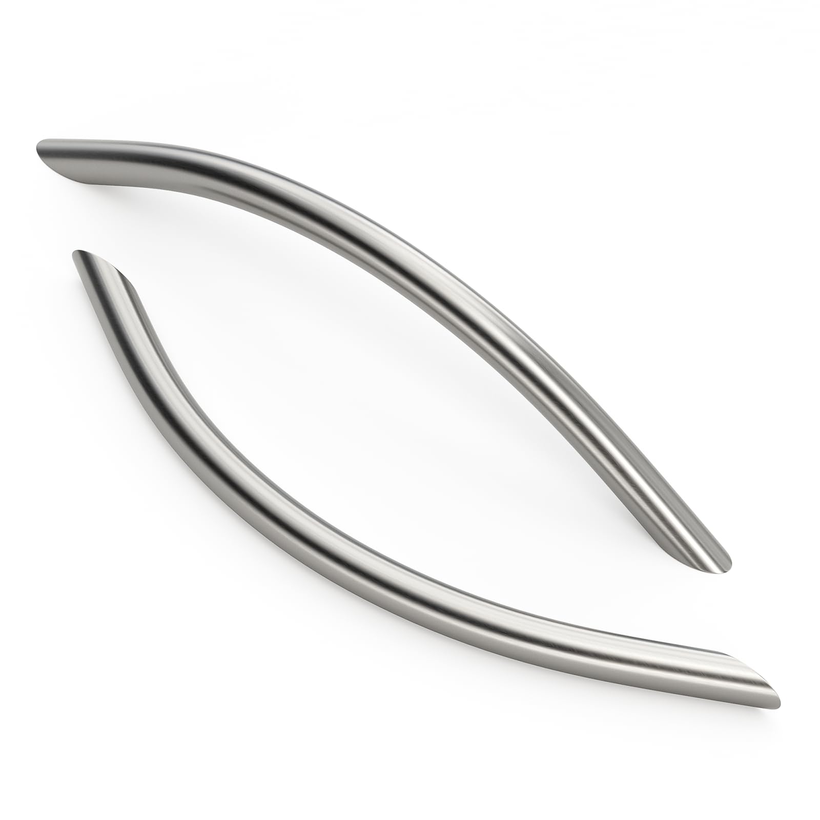 Goldenwarm 15 Pack Bow Kitchen Cabinet Door Handles 160mm Cupboards Drawers,Brushed Nickel Drawer Furniture Handles,Pull Handle Stainless Steel