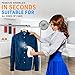 ROIPETK, Handheld, 180ml Powerful Wrinkle Remover Garment Fabric Steamer.Portable,Compact-Travel/Home.Automatic Shut-Off Safety Prote Steamer for Clothes, White