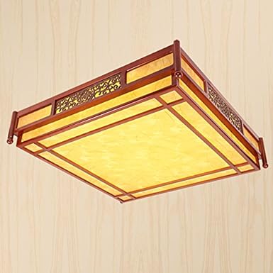 JJ Moderne LED Deckenleuchte Square Holz Kunst led beleuchtung Vellum