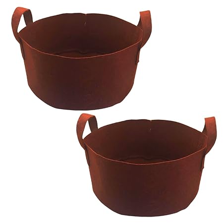 Geo Fabric Grow Bag for Vegetables Like Carrot, Radish, Beet, Broccoli, Cauliflower, Herbs, Flowers || Heavy Duty 500 GSM || for Terrace Garden || Size 24 x 12 inches || Set of 2