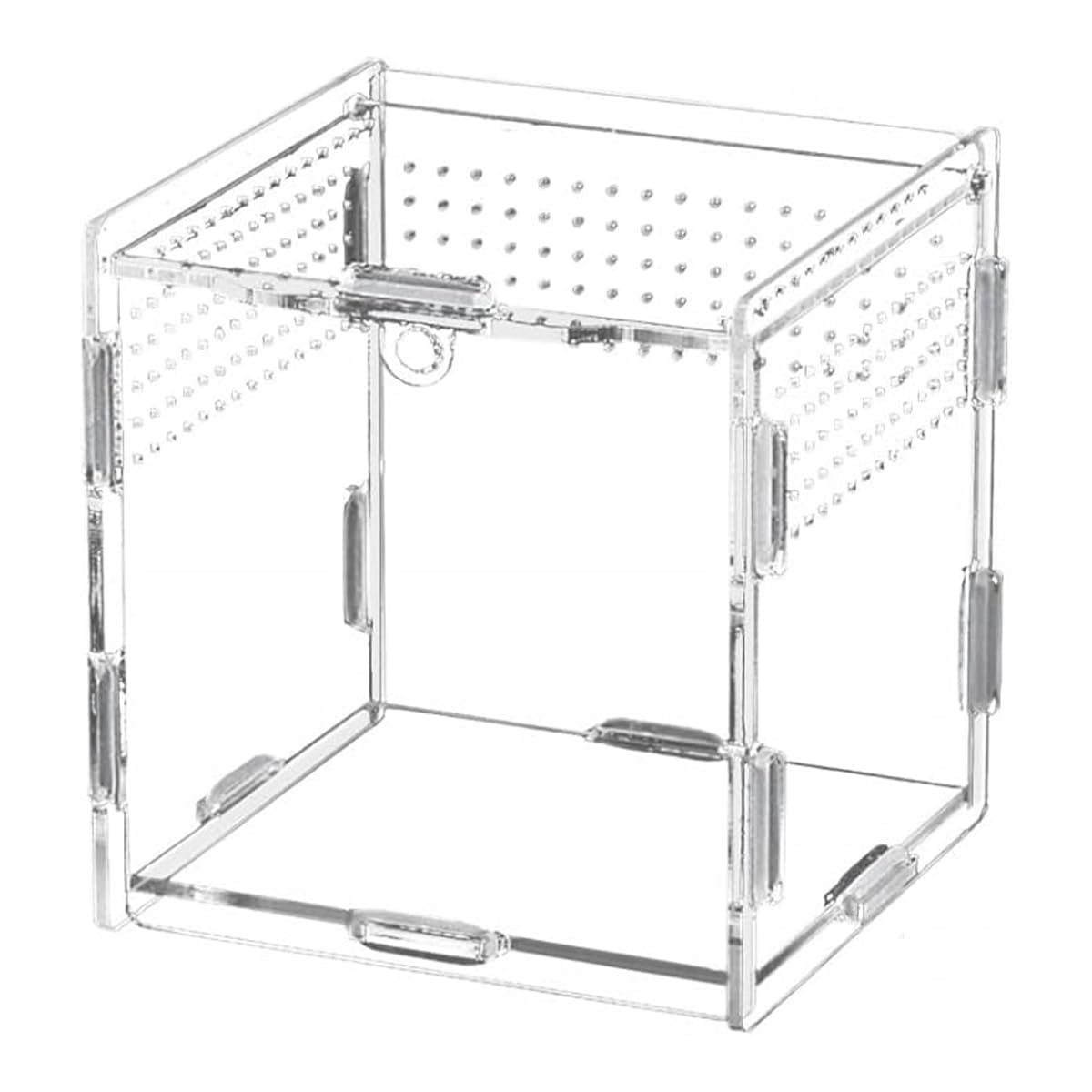 ANCLLO Transparent Reptile Feeding Box Acrylic Reptile Breeding Box Insect Feeding Box Spider Lizard Scorpion Fence Breeding Box Portable Wolf Spider Reptile Pet Feeding Box