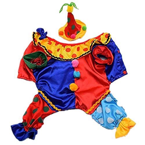Leowow Dog Halloween Costume With Hat, Clown » Halloween Day