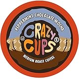 Crazy Cups Flavored Coffee, for the Keurig K Cups 2.0 Brewers, Peppermint Chocolate Mocha, 22 Count