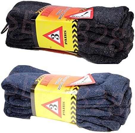 6 Pairs Men's Super Warm Heavy Thermal Merino Wool Winter Socks