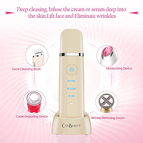 COSBEAUTY Ultrasonic Skin Scrubber Spatula & Face Electric Infusion