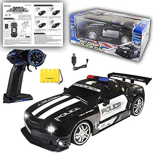Haktoys Remote Control Police Car RC High Speed Cop Chase 112 Scale