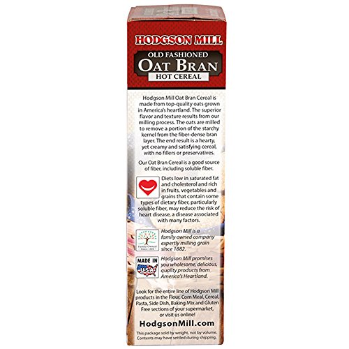 Hodgson Mill Oat Bran Hot Cereal 16Ounce Boxes (Pack of 12), Hot