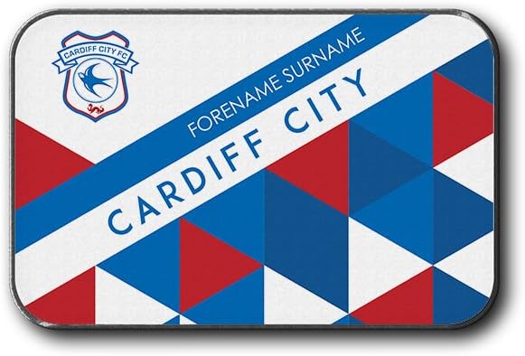 Official PERSONALISED Cardiff City Football - 2 Pack Patterned REAR Car Floor Mats