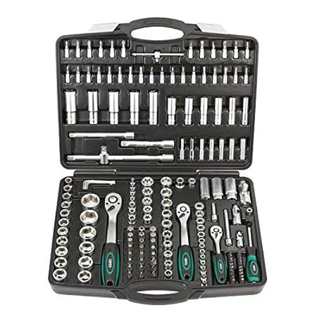 Großer Steckschlüsselsatz 171tlg I WIESEMANN 80119 I Chrom-Vanadium Stahl I Steckschlüssel-einsätze I 1/2' I 3/8' I 1/4' I Kn