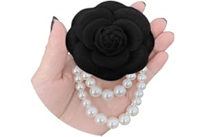 ZZ ZINFANDEL Bohemian Pearl Safety Brooch Pins Flower Brooch Hair Flowers Hairpin Brooch Headpieces,Brooch Pins Shawl Clips for Women Girls Vintage Collar Brooch