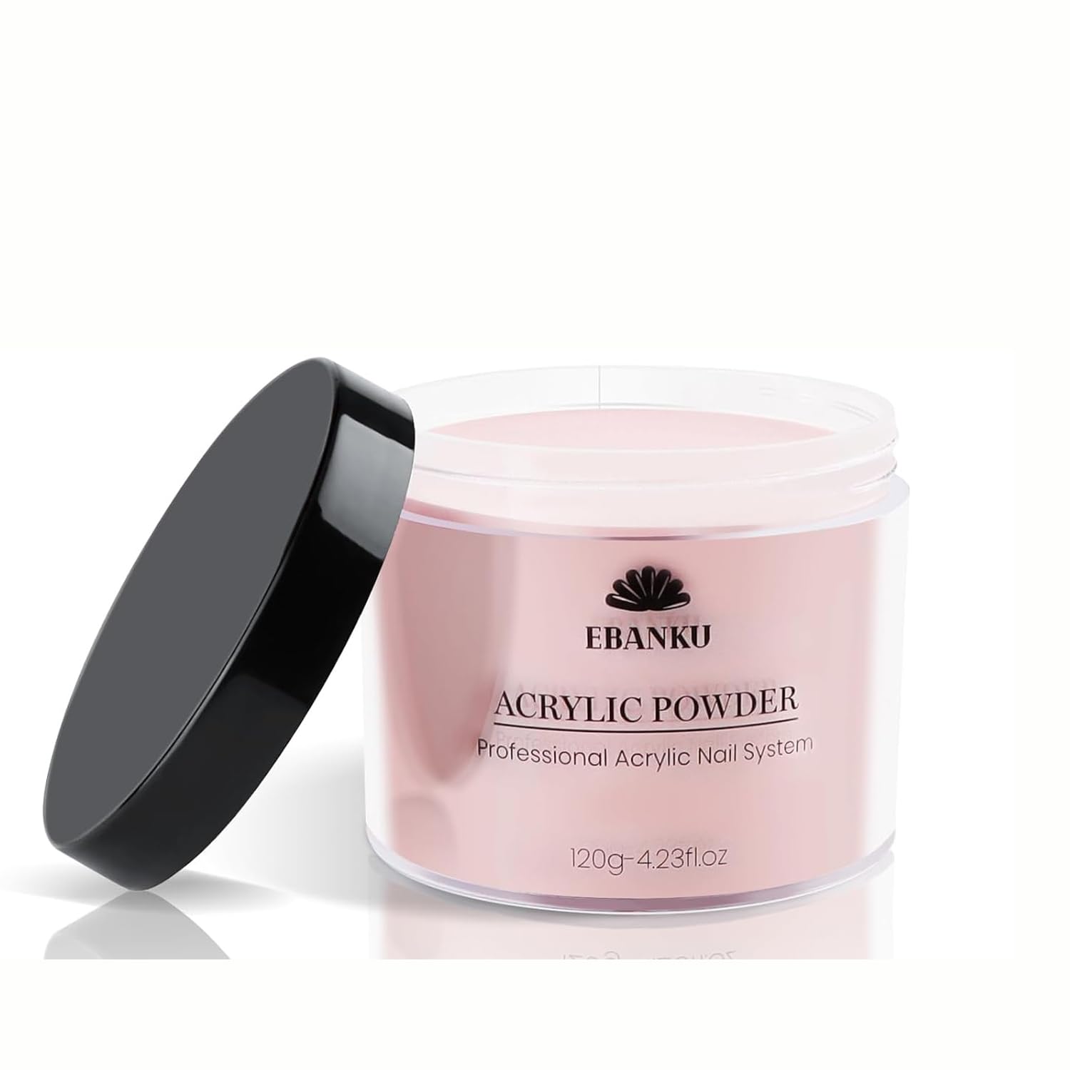 120g Deep Nude Acrylic Powder, EBANKU Acrylic Powder Large Capacity Professional French for Nail Acrylic Extension, Nail Carving, Long-Lasting, No Nail Lamp Needed