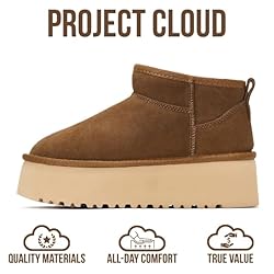 Project Cloud 100% Genuine Leather Ankle Boots for
