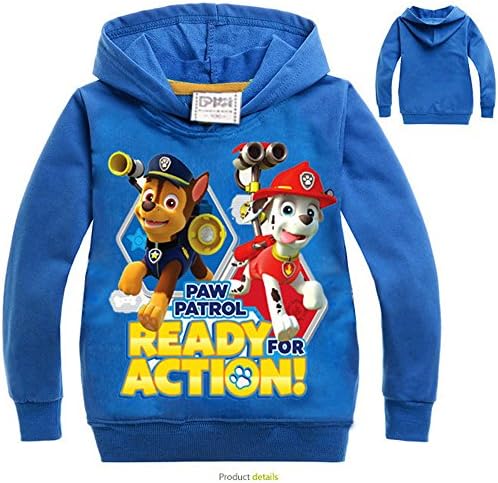 Kids Necessaries Boys' Paw Patrol Chase Marshall Hooded Long Sleeve T-Shirt