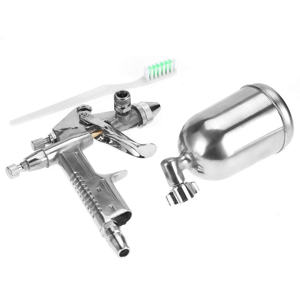Spray Gun,K-3 Aluminum Professional 0.5mm Nozzle 125ml Mini Pneumatic Spray Gun For Car Painting Repair, Silver