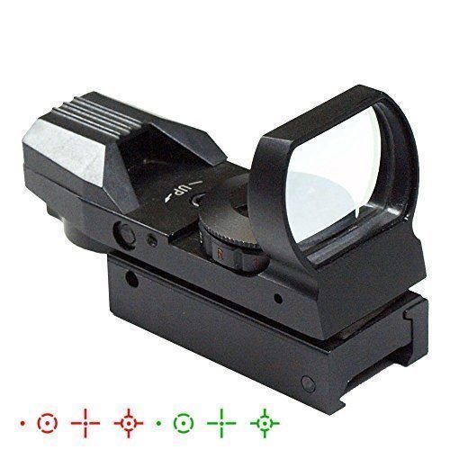 X-Aegis New Style 2.5-10x40 Rifle Scope with Integrated gun sight lasers Dual Illuminated Mil-dot , Rail Mount and 4 Reticle Red and Green Dot Open Reflex Sight - Thumbnail 6