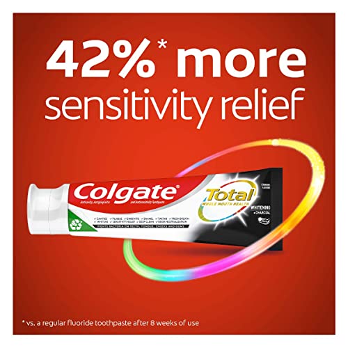 Colgate Total Whitening + Charcoal Toothpaste, 10 Benefits Including