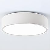 erpymi Modern White Flush Mount Ceiling Light, 2-Lights Round Ceiling Light, Minimalistic Ceiling Lamp Acrylic Shade Lighting