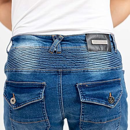 Waist 31.5 Hommes de Protection Moto Pantalon Jeans Bleu S-