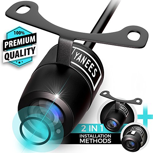 Car Rear View Backup Camera - Auto Reverse Parking Camera for Car - High Definition - Best View Angel - Universal Vehicle Back Up Car Camera- Bracket and Flush Mount by Yanees