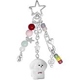 cioatu Cute Keychain Aesthetic Y2K Keychain Accessories Heart Butterfly Strawberry Bear Key Chain for Keys Bags Women Gifts