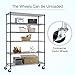 SUNCOO Wire Shelving Unit Storage Rack Metal Kitchen Metro Shelf Stainless Steel Heavy Duty Adjustable Shelves Black-6 tier-82 '' high L46 X W18 X H82