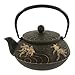 Iwachu Japanese Iron Teapot Tetsubin Gold and Black Goldfish
