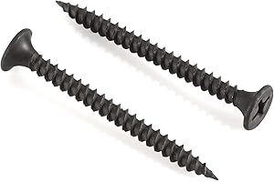 #6 x 1-1/2" Coarse Thread Sharp Point Drywall Screw, Phillips Drive #2 Bugle Head Screw for Drywall Sheetrock, 100 Pack