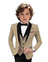 Tuxedo Suits for Boys 3 Pieces Slim Fit Boys Formal