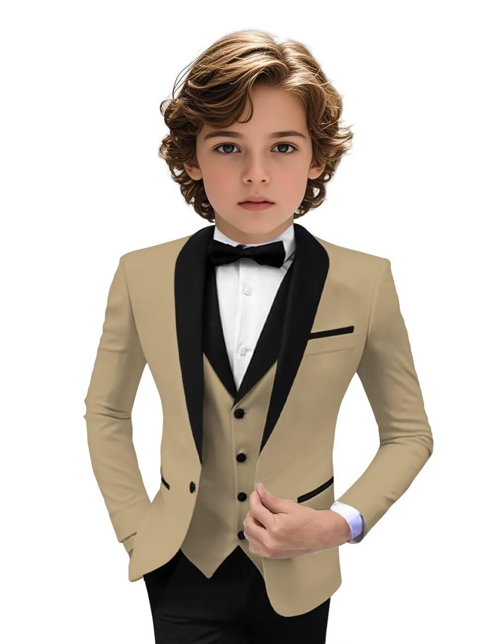 Tuxedo Suits for Boys 3 Pieces Slim Fit Boys Formal