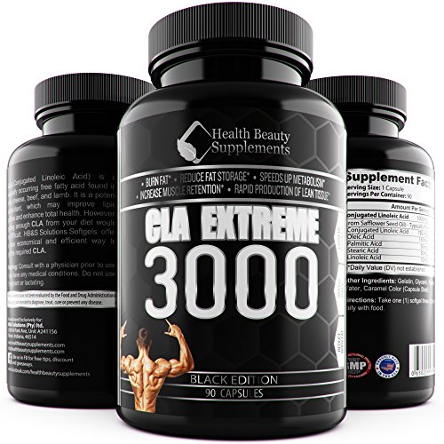 ** EXTREME CLA FAT BURNER ** Fast Acting CLA Fat Burning Supplement - Cla Safflower Oil Weight Loss - Fat Burner For Men & Women â€“ Best CLA 1250 â€“ Top Rated CLA Safflower Oil
