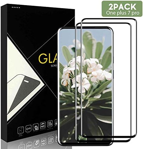 Yersan Oneplus 7 Pro Screen Protector Glass [2 Pack], Full Coverage HD Tempered Glass Anti-Scratch Bubble-Free Screen Protector for Oneplus 7 Pro
