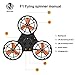 UK BONITOYS BoniToys Handheld Flying Fidget Spinner,Anti-Anxiety ADHD Relieving Reducer Outdoor Interactive Toys for Kids Adult, Black