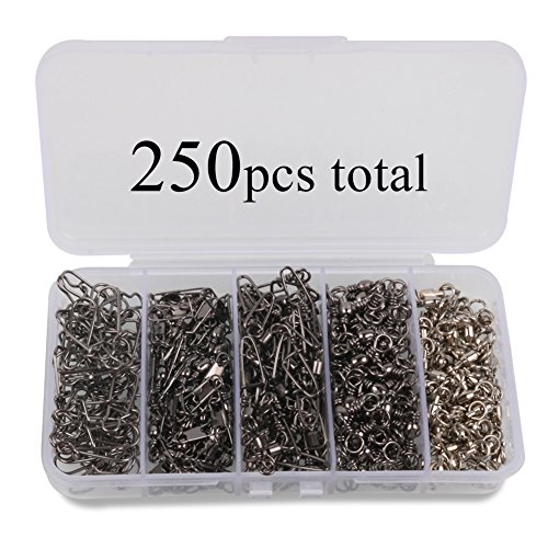 image for YONGZHI Fishing Swivels & Snaps Stainless Steel High Strength 65LBS fo