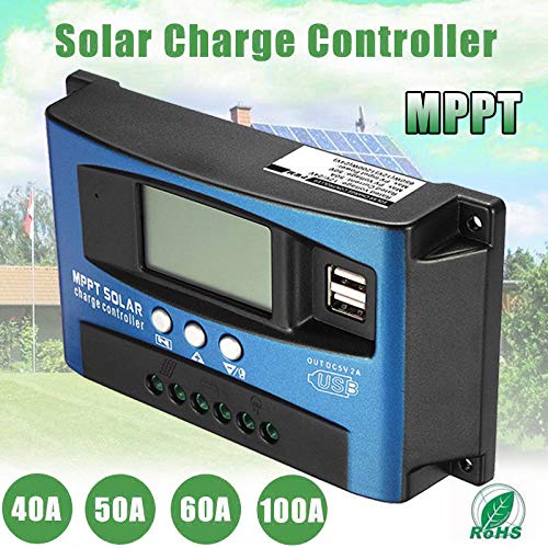 Zoomarlous 40A-100A MPPT Solar Panel Regulator Charge Controller 12V/24V Auto Focus Tracking Device