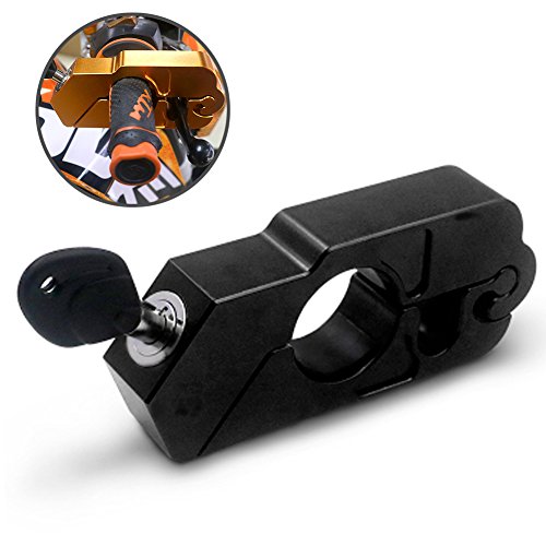 CNC Aluminum Alloy Motorcycle Lock,Universal Handle Lock Secure your Motorbike, Bike, Scooter, Moped - Anti-theft Only Takes 5 Seconds(1 pound)