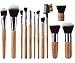 EmaxDesign 12 Pieces Makeup Brush Set Professional Bamboo Handle Premium Synthetic Kabuki Foundation Blending Blush Concealer Eye Face Liquid Powder Cream Cosmetics Brushes Kit With Bag
