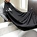 Dr Dappers Beard Bib Cape for Shaving - Beard Catcher & Hair Clippings Apron with Suction Cups for Mirror - Professional Salon Grade Black Hair Trimmings Cleaner for Men - Makes Grooming Disposal Easy