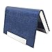 2 PCS Business Name Card Case, SENHAI PU Leather and Stainless Steel ID Card Holder for Men and Women with Magnetic Shut, Keep Cards Clean (Black, Blue)