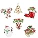 Christmas Brooch Set - Derhom Rhinestone Crystal Christmas Brooch Pin for Women Man - Best Gift for Xmas