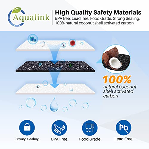 AQUALINK 5 Micron 10" x 4.5" Whole House Sediment Activated Carbon