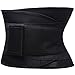 KOOCHY Waist Trainer for Women - Waist Trimmer Back Support Belt Sweat Wrap for Weight Loss Workout Fitness Gym Sport(Black,S)