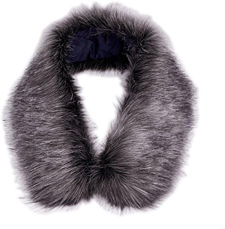 Imitation Faux Fur Long Detachable False Collar Scarf Neck Wrap Neckerchiefs for Coat