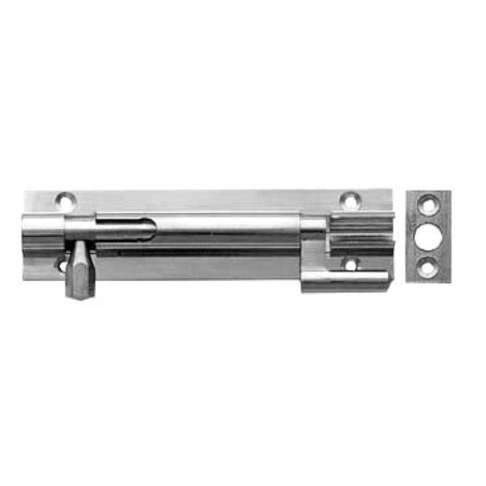 A&H™ Necked Barrel Bolt - Satin Chrome - 4" x 1" Inch - 102mm x 25mm
