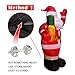 OurWarm 5ft Christmas Inflatables Lighted Santa Claus Blow Up Yard Decorations for Indoor and Outdoor Garden Lawn Christmas Decorations