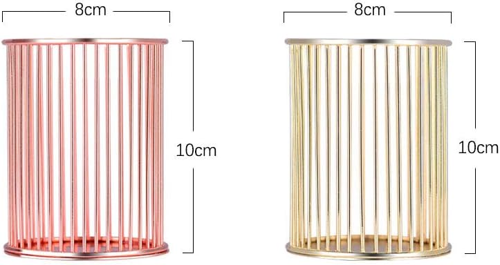 Metal Pencil Holders Pen Pot Organizers Makeup Brushes Holder,Brush Pot Pen Holder Stationery Storage Pen Container Desk Decoration,for Multifunctional Office,Organiser Desk Tidy Pen Pot Rose Gold - Image 3