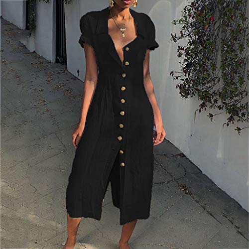 1 Duseedik+Womens+Button+Dresses+Summer